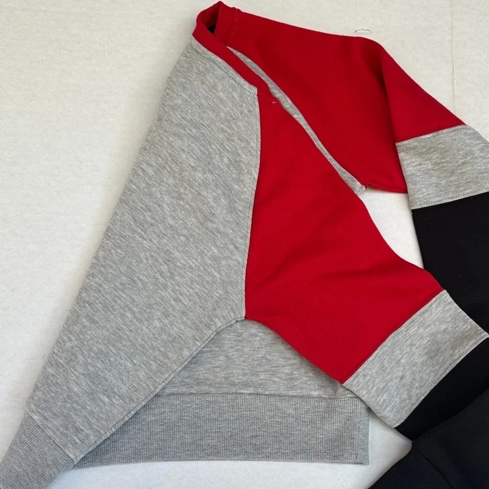 New Colosseum Red, Gray, and Black Kids Sweater SZ M